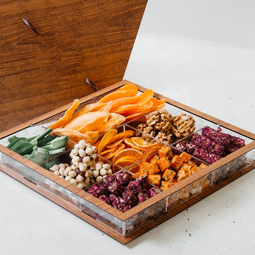 front view desk with sweeties dried fruits marmalades sweets wooden desk sweet confectionery color composition