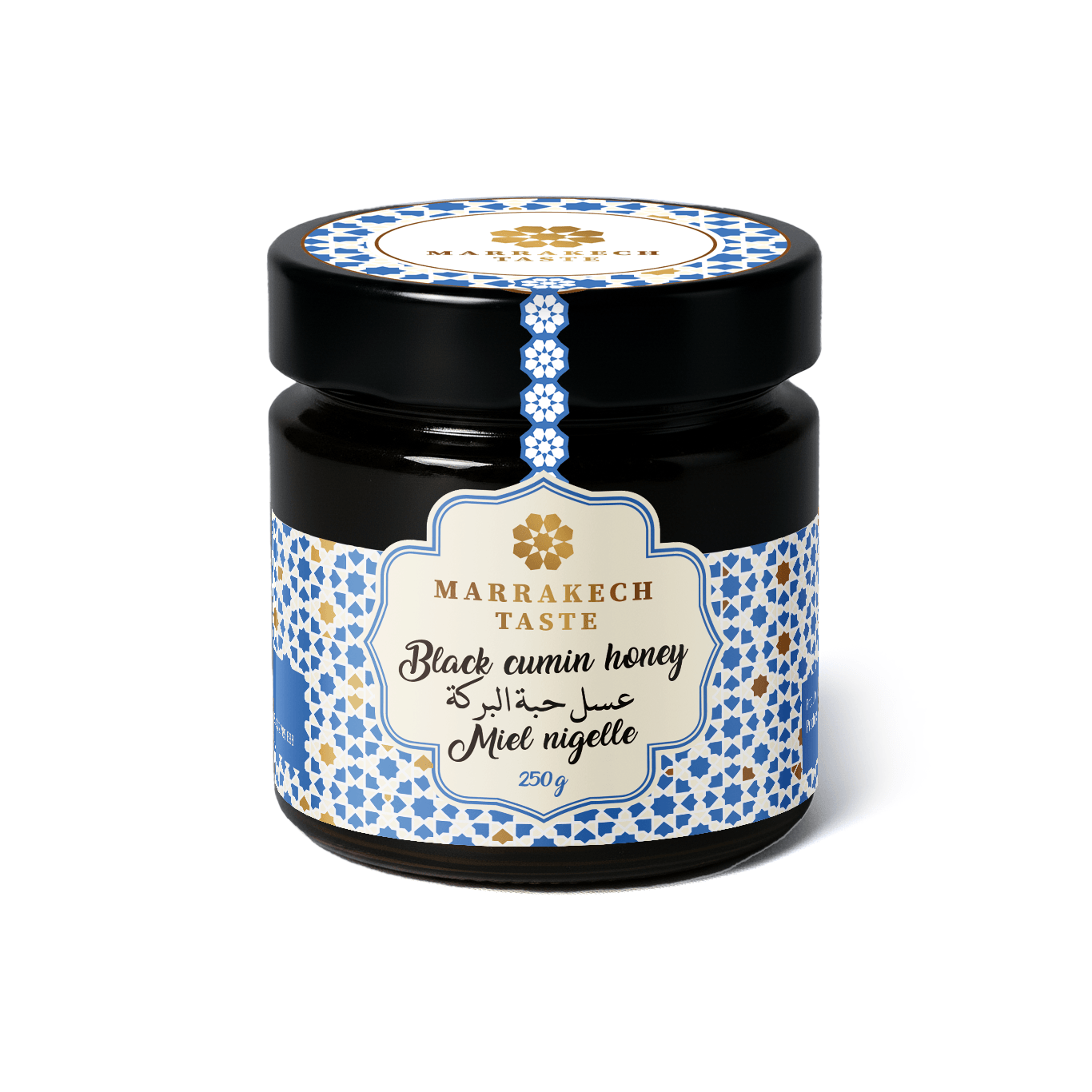 Marrakech Taste Black Cumin Honey – 250g | Pure Moroccan Nigella Sativa Honey
