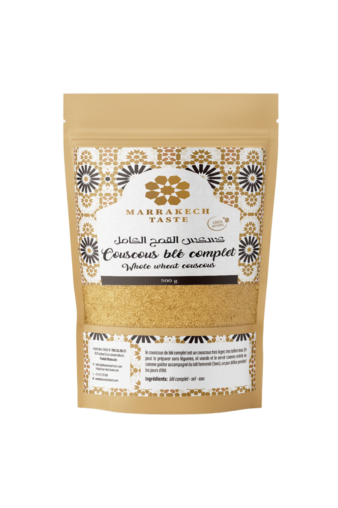 Whole Wheat Couscous (Couscous Blé Complet)
